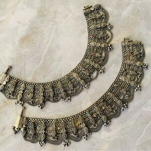 Silver Bridal Antique Payal / Anklets